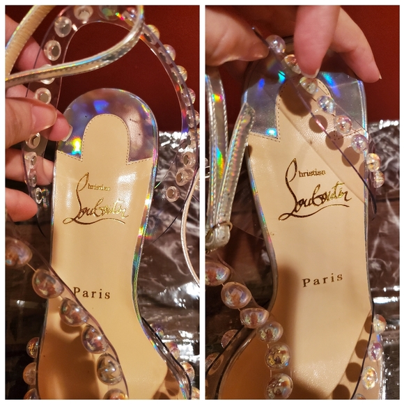 SOLD SOLD!! Christian Louboutin Faridaravie PVC heels - Picture 3 of 12
